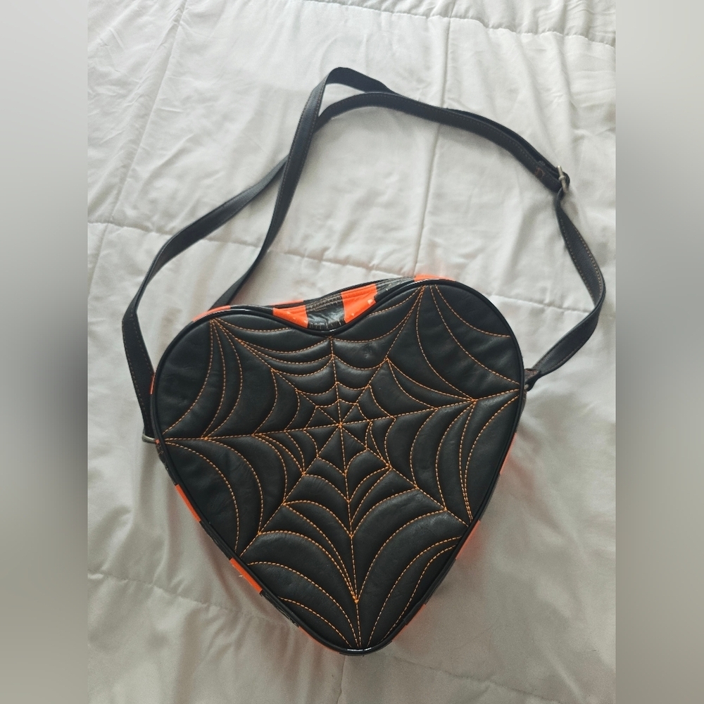 Pumkpin Kult x Love Pain and Stitches Heart Spiderweb Purse